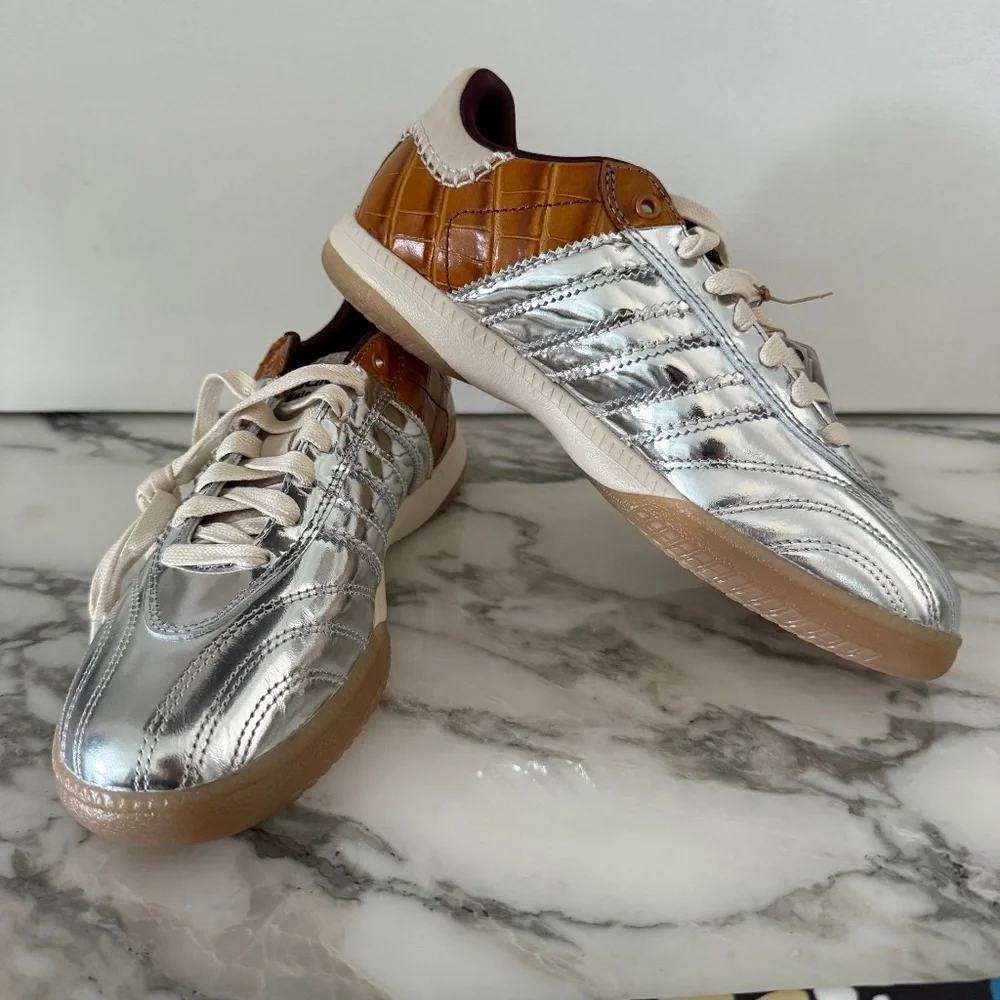 Adidas Originals Edition WALES BONNER Silver & Brown MN Samba Sneakers SZ US 7 - Picture 13 of 13